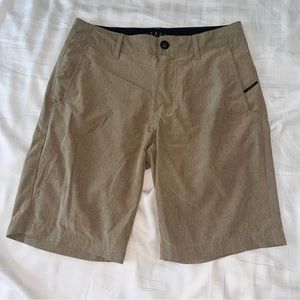 Nitrous Black Hybrid Shorts, Tan